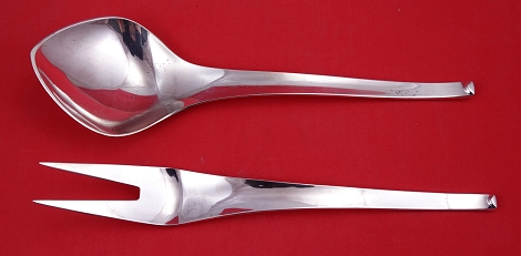 Salad Serving Set - Linje by Hans Hansen - Sterling 
